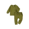 Bmnmsl Baby Sets Long Sleeve Pullover Side Pockets Drawstring Trousers