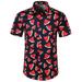 UKAP Men Hawaiian Button Down Aloha Shirts Short Sleeve Printed Dress Shirt Summer Tropical Casual Holiday Party Daily Casual Tee Tops