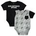 San Antonio Spurs Infant Little Baller 2-Pack Bodysuit Set - Black/Heathered Gray