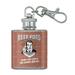 Beer Pong Proof That Sports and Alcohol Do Mix Funny Humor Retro Stainless Steel 1oz Mini Flask Key Chain