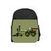 Vintage Train Locomotive - 13" x 10" Black Preschool Toddler Children's Backpack