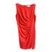 Calvin Klein Women's Sleeveless Sheath Mock Wrap Dress, Red, 12