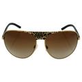 Michael Kors MK 1006 105713 Sadie II - Black Gold/Brown by Michael Kors for Women - 62-14-125 mm Sunglasses