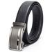 Men's Belt Genuine Leather Belt Automatic Buckle Ratchet Dress Belt for Men Perfect Fit Waist Size Up to 46"-Functional, Stylish and Durable