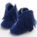 Baby Shoes Boots Newborn Infant Baby Boy Girl Soft Sole Boots Tassels Moccasins Crib Solid Shoes 0-18M