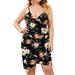 UKAP Plus Size Print Dress For women V Neck Sleeveless Off Shoulder Dresses Ladies Sling Summer Casual Loose Holiday Beach Sun Dress