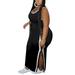 Niuer Women Plus Size Stripe Tank T Shirt Dress Oversized Summer Beach Boho Sundress Side Split Party Long Maxi Dresses