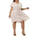Agnes Orinda Women's Plus Size Dress Ruffle Casual Floral Midi Dresses