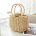 Women Straw Bag Woven Bag Summer Beach Rattan Shoulder Bag Bamboo Bag Casual Handbag