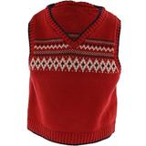 Janie And Jack Fair Isle Vest - 3-6 Months - Red