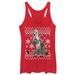 Women's Frozen Ugly Christmas Friends Racerback Tank Top