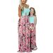 Bellella Mommy and Me Matching Maxi Dresses Sleeveless Top Bohemia Floral Printed Matching Outfits with Pockets