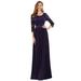 Ever-Pretty Women's Elegant Empire Waist Formal Evening Dress for Women 07412 Dark Purple US6