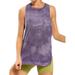 STARVNC Women Crew Neck Sleeveless Tie Dye Printed Racerback Tank Top