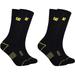 Caterpillar 2-Pack CAT Midweight 1/2 Cushion with Endurance Mesh Work Boot Crew Length Socks (Black, Medium-Men's Size 6-8; Women's 7-9)