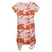 ZIYIXIN Women's Short Sleeve T-Shirt Dress Tie-Dye Floral Pattern Slim Hip Mini Dress (S/M/L/Xl)