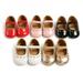 CUTELOVE Newborn Baby Girls Rivet Princess PU Leather Shoes Anti Slip Shoes Soft Sole Non-slip First Walkers Shoes