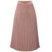 Cocloth Women Skirt Elegant Chiffon Skirt Pleated Slim Mid-Calf Skirt Women Clothing