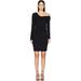 Nicole Miller Artelier BLACK Structured Heavy Jersey One Shoulder Dress, US 2