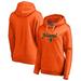 Miami Hurricanes Fanatics Branded Women's Plus Sizes Freehand Pullover Hoodie - Orange