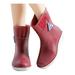 Women's Waterproof Flat Chelsea Ankle Boots Wellies Wellington Rain Shoes