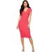 Sofia Jeans by Sofia Vergara Women's Twist Front Ribbed Dress