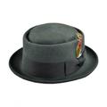 Crushable Wool Felt Pork Pie Hat - XL - Gray