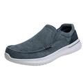 Bruno Marc Men's Comfort Lightweight Canvas Shoes Sidewalk Casual Shoes Slip On Loafer Shoes DOCKEY DARK/BLUE Size 7.5