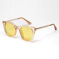 1pcs Women Glasses Half Metal Sunglasses Eyewear Retro Fashion Colored Eyeglasses Yellow
