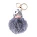 OUNONA Cute Cartoon Plush Keychain Baby Doll Car Key Ring Pendant Decorations Kids Party Favors (Grey)