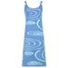 Brilliantme Women Tie Dye Mini Dress Rib Knitted Sleeveless Bodycon Short Dress Summer Y2K Streetwear