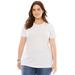 Woman Within Plus Size Perfect Crewneck Tee T-Shirt