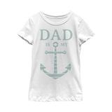Girl's Lost Gods Father's Day Dad is My Anchor Graphic Tee