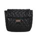 Winnereco Designer Women Lattice Pattern PU Leather Backpack Flap School Bag (Black)