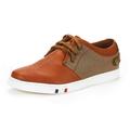 BRUNO MARC Mens Mesh Leather Sneakers Casual Shoes Slip On Lace Up Waking Shoes NY-03 TAN 8