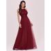 Ever-Pretty Women's Elegant Spaghetti Straps Backless Long Homecoming Party Dress 00297 Burgundy US12