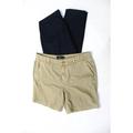 Pre-ownedJ Crew Womens Chino Shorts Blue Beige Cotton Size 12 LOT 2