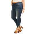 Women's Plus Angled Fray Hem Skinny Jeans