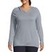 Just My Size Women's Plus Size French Terry V-Neck Pullover Hoodie