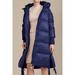 Women Mid Length Pretty Solid Colored Hooded Neck Long Sleeve Padded Jacket