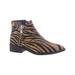 Steven By Steve Madden Womens Hickory-T Faux Leather Animal Print Ankle Boots