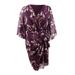 City Chic Women's Plus Size Floral-Print Faux-Wrap Dress (S/16W, Opulent Vine)