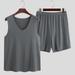 INCERUN Mens Summer Pajamas Sets Shorts Set Tank T Shirt Tops Pants Nightwear