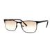 Mens Metal Half Rim Rectangular Bifocal Light Sunglasses Reader Copper +2.75