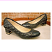 Isaac Mizrahi 'Kaley' Heels Black Multi Quilted Leather Cap-toe Pumps 5 M