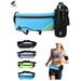 Sixtyshades Women Men Running Belt Waist Pack Lightweight Reflective Fanny Zipper Waist Bag For Iphone 11 11 Pro SE XS, Samsung Galaxy S9 S8 S7 (Blue)