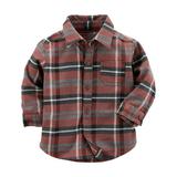 Carter's Baby Boys' Plaid Button-Front Shirt, Brown, 3 Months