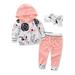3pcs Lovely Baby Toddler Infant Newborn Baby Boy Girl Outfit Soft Catton Fashion Baby Girl T-shirt Tops+Pants Outfits Set Clothes