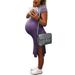 MAWCLOS Short Sleeve Dress for Maternity Simple Lightweight Pregnancy Knit Dress for Baby Shower or Casual Wear Violet 2XL
