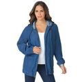 Roaman's Women's Plus Size Zip-Up Kate Hoodie Denim Jacket